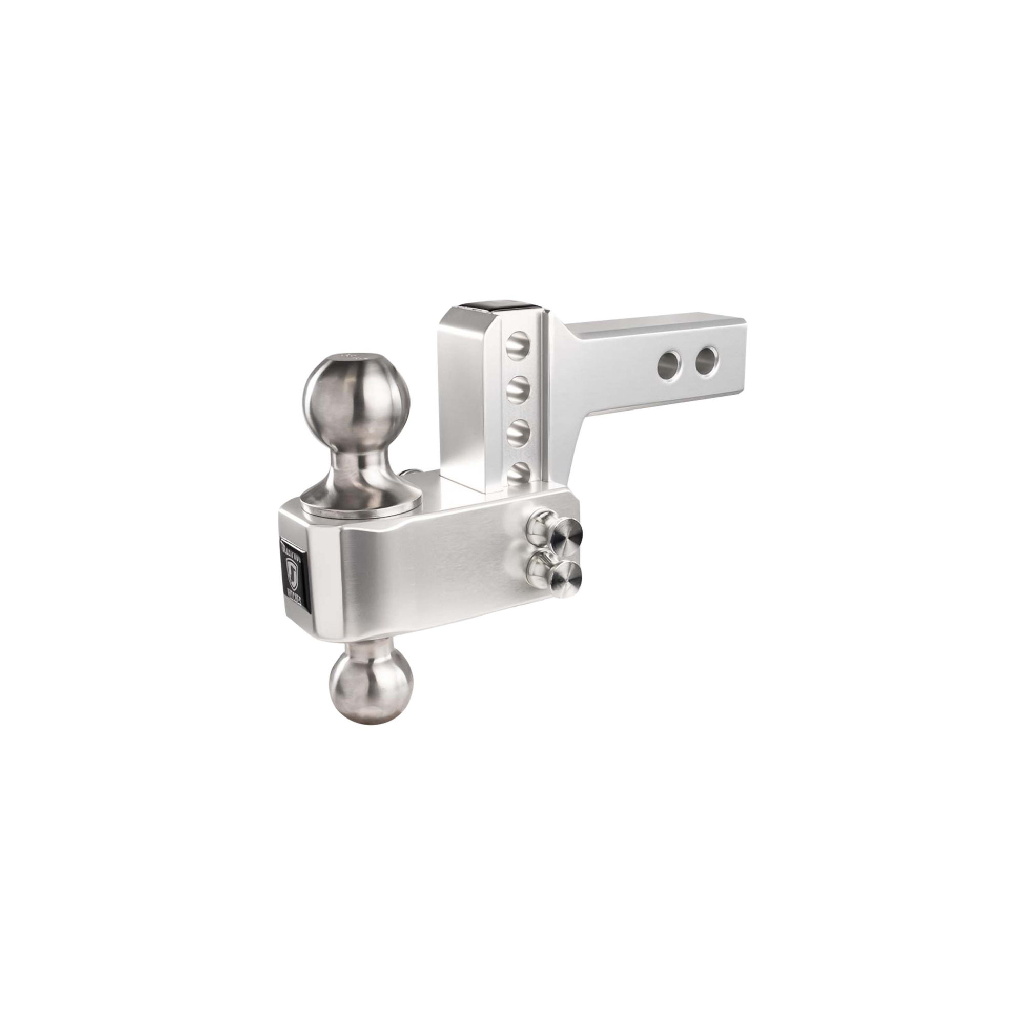 BulletProof Hitches 2in. Shank Aluminum Hitch — 2in. Drop/Rise, Stainless Steel Dual Ball, 14,000-Lb. Capacity, Model# AL202S